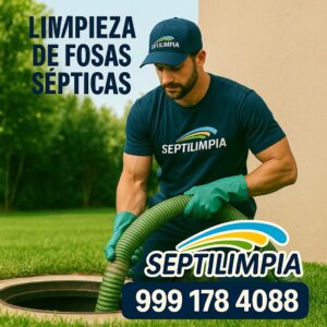 tecnico limpiando un biodigestor