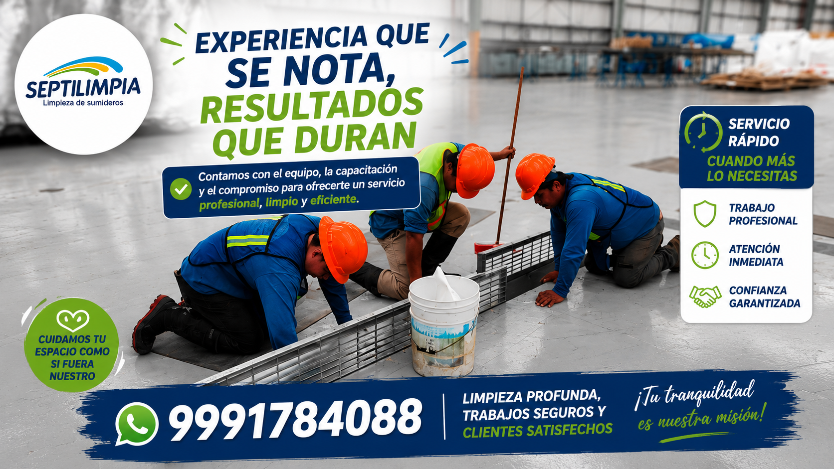 Camión de Septilimpia trabajando